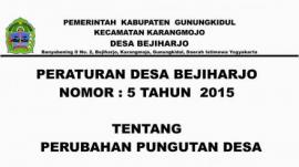 Perdes Pungutan Desa No. 5 Tahun 2015