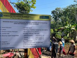 Padat Karya Tunai Dana Keistimewaan Tingkatkan Infrastruktur dan Pemberdayaan Warga Sokoliman I